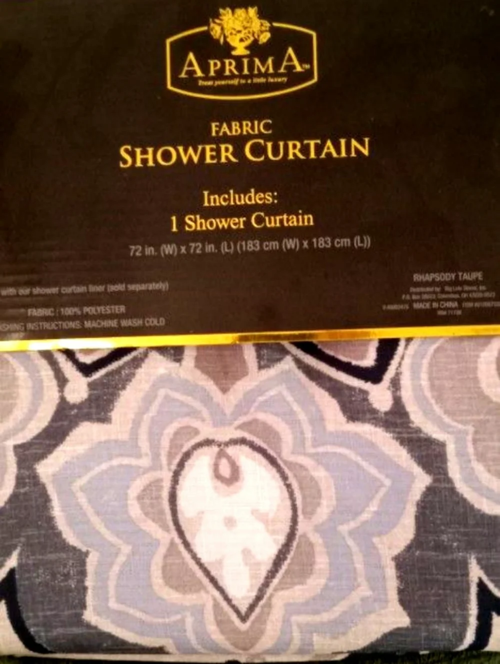 Rhapsody Textured Fabric Shower Curtain - Blue Gray